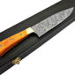 Custom Handmade Damascus Steel Chef Knife HK103CK With Leather Sheath 12 Inch Resin Handle Best Chef Knife