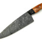 Custom Handmade Damascus Steel Chef Knife HK105CK With Leather Sheath 12 Inch Wood Handle Best Chef Knife