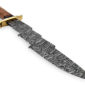 Custom Handmade Damascus Steel Bowie Knife HK101BK With Leather Sheath 15 Inch Wood Handle Best Bowie Knife