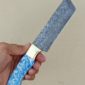 Handmade Damascus Steel Tanto Hunting Knife HK105HK With Leather Sheath 10 Inch with Eposy Rsin Handle